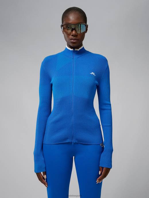 Women J.Lindeberg Nautical Blue Flora Sweater Clothing 8R622823