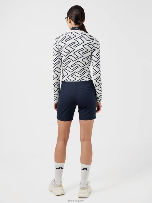 Women J.Lindeberg Navy Bridge Monogram Odessa Golf Cardigan Clothing 8R622832