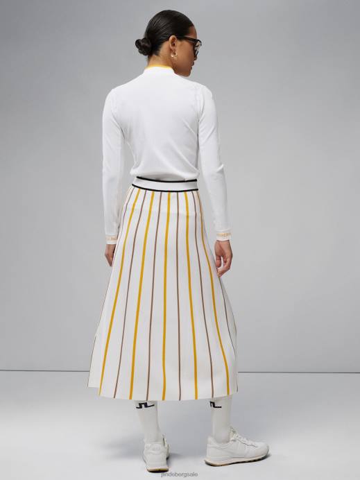 Women J.Lindeberg White Alma Sweater Clothing 8R622819