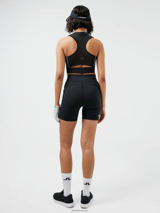 Women J.Lindeberg Black Aysa Golf Top Clothing 8R622639