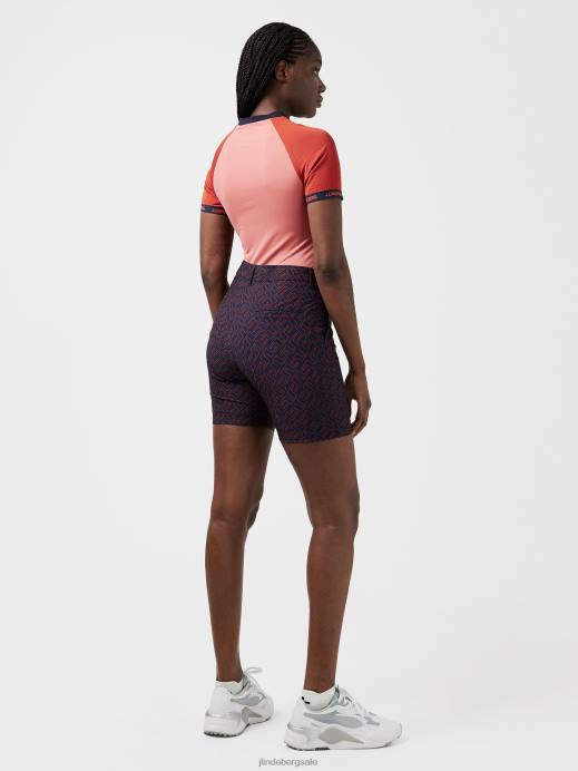 Women J.Lindeberg Faded Rose Sienna Golf Top Clothing 8R622610