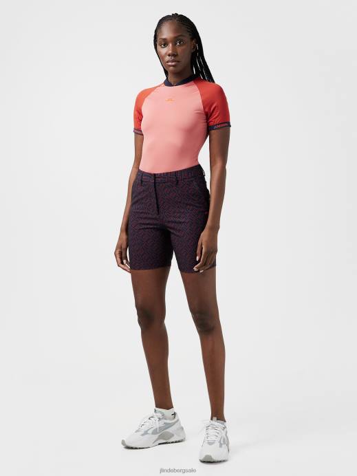 Women J.Lindeberg Faded Rose Sienna Golf Top Clothing 8R622610