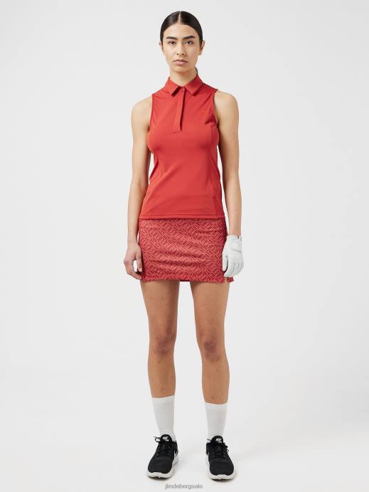 Women J.Lindeberg Ketchup Dena Sleeveless Golf Top Clothing 8R622624