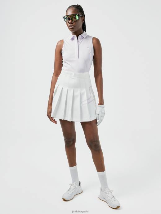 Women J.Lindeberg Lavender Fog Dena Sleeveless Golf Top Clothing 8R622625