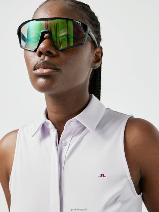 Women J.Lindeberg Lavender Fog Dena Sleeveless Golf Top Clothing 8R622625