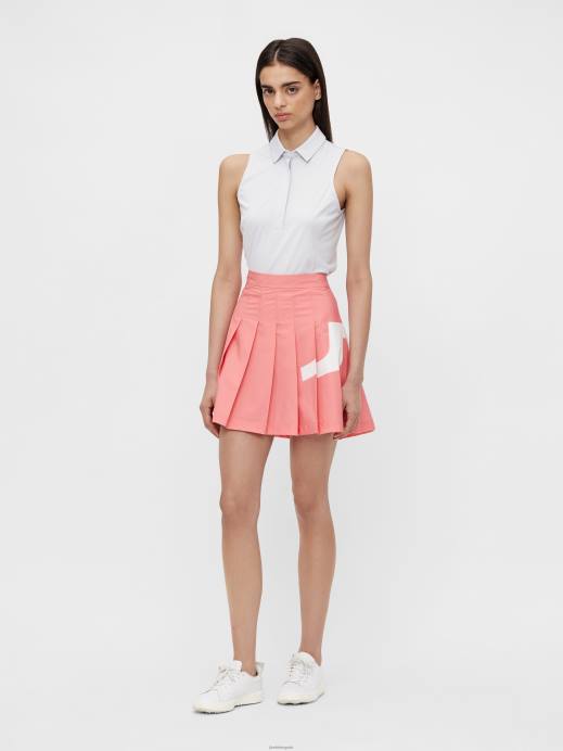 Women J.Lindeberg Light Grey Dena Sleeveless Golf Top Clothing 8R622655