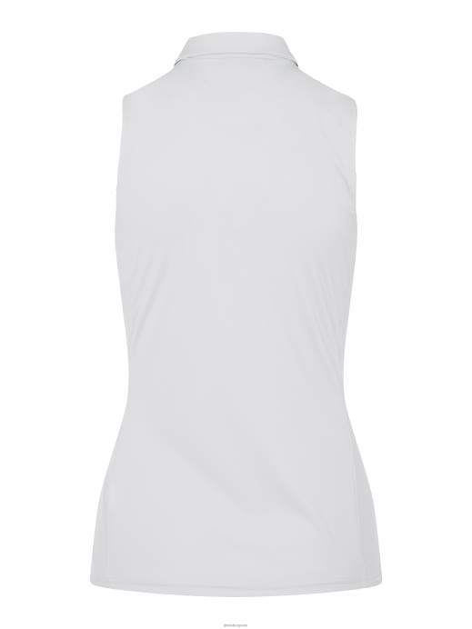 Women J.Lindeberg Light Grey Dena Sleeveless Golf Top Clothing 8R622655