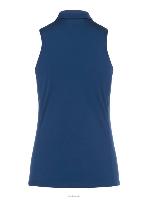 Women J.Lindeberg Midnight Blue Dena Sleeveless Golf Top Clothing 8R622653