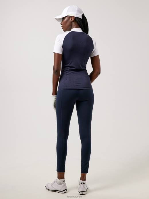 Women J.Lindeberg Navy Croco Zelda Golf Top Clothing 8R622644
