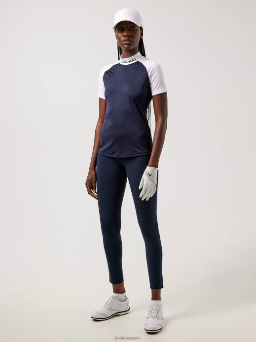 Women J.Lindeberg Navy Croco Zelda Golf Top Clothing 8R622644