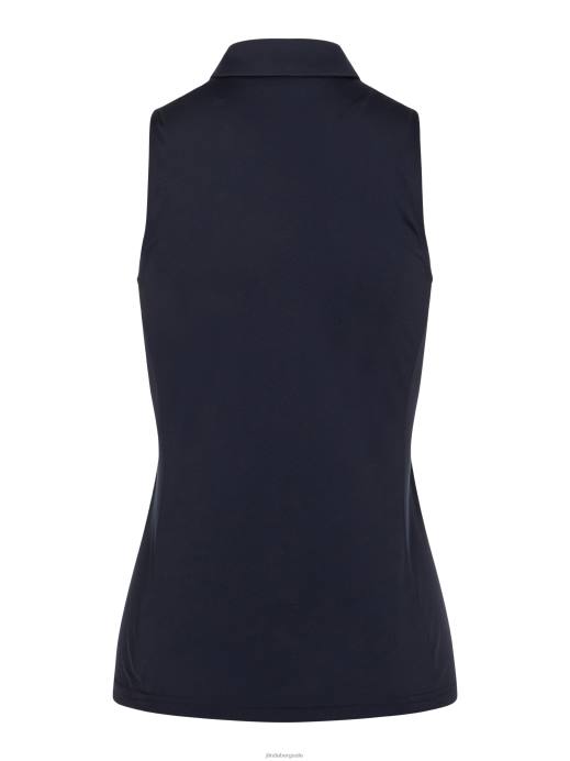 Women J.Lindeberg Navy Dena Sleeveless Golf Top Clothing 8R622652