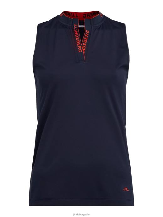 Women J.Lindeberg Navy Leya Sleeveless Golf Top Clothing 8R622632