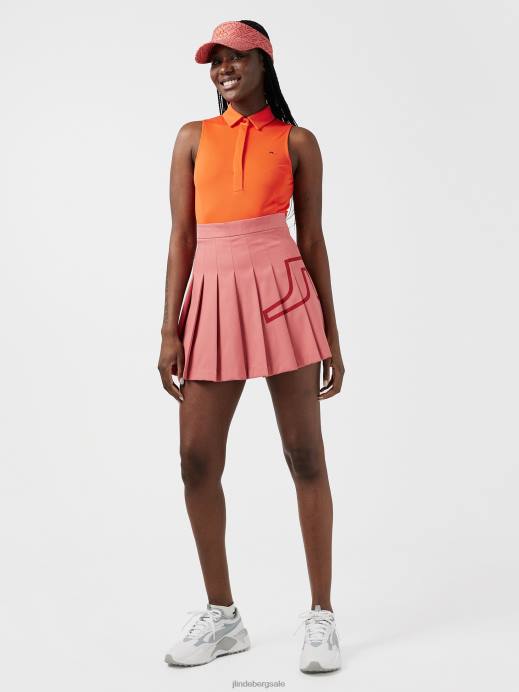 Women J.Lindeberg Tangerine Tango Dena Sleeveless Golf Top Clothing 8R622623