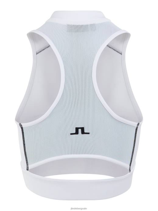 Women J.Lindeberg White Aysa Golf Top Clothing 8R622640