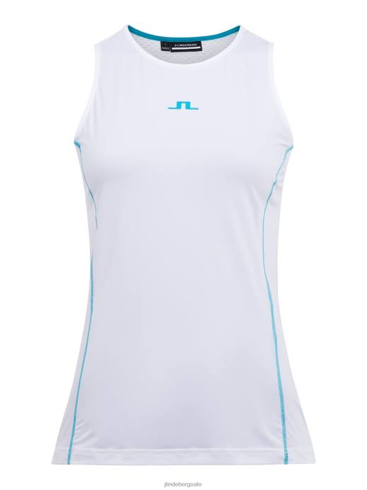 Women J.Lindeberg White Majken Top Clothing 8R622596