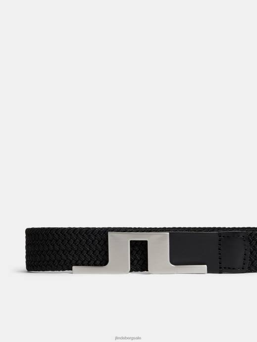 Women J.Lindeberg Black Lykke Braided Belt Accessory 8R621950