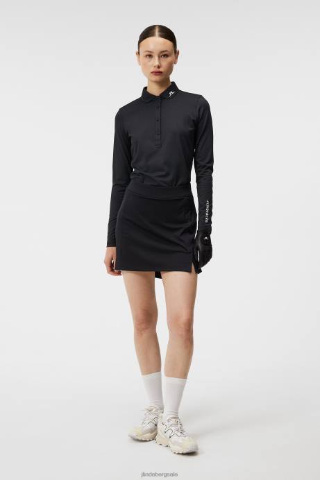 Women J.Lindeberg Black Amelie Mid-Length Skirt Clothing 8R621582