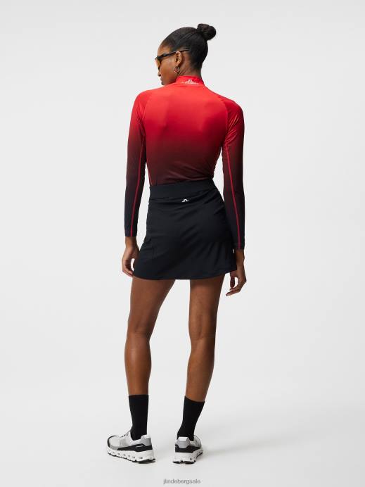 Women J.Lindeberg Black Amelie Mid Skirt Clothing 8R621642