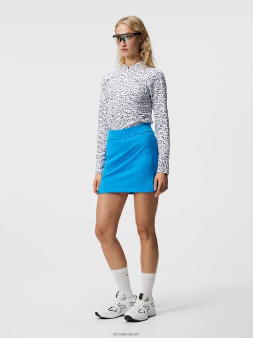 Women J.Lindeberg Brilliant Blue Amelie Mid Skirt Clothing 8R621641