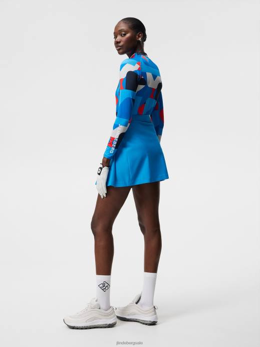 Women J.Lindeberg Brilliant Blue Cataleya Pleated Skirt Clothing 8R621664