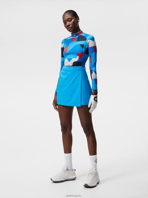 Women J.Lindeberg Brilliant Blue Cataleya Pleated Skirt Clothing 8R621664