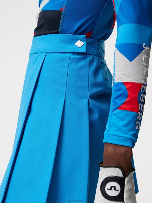 Women J.Lindeberg Brilliant Blue Cataleya Pleated Skirt Clothing 8R621664