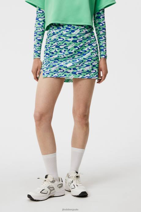 Women J.Lindeberg Caldera Jade Cream Amelie Print Skirt Clothing 8R621577