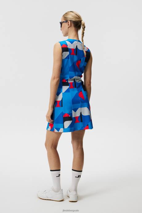 Women J.Lindeberg Grey Big Bridge Jasmin Print Dress Clothing 8R621648