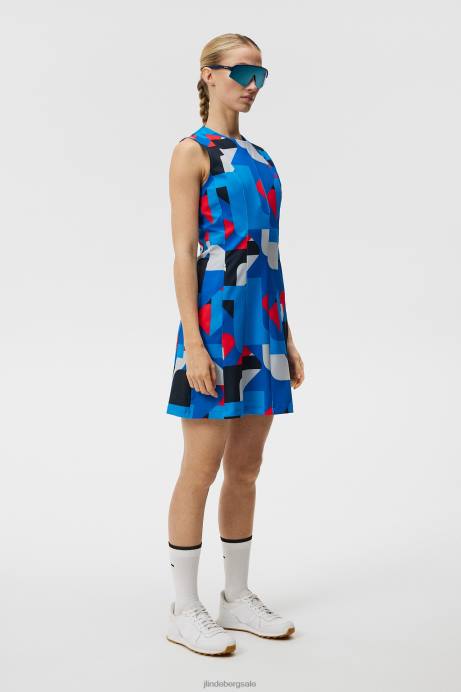 Women J.Lindeberg Grey Big Bridge Jasmin Print Dress Clothing 8R621648