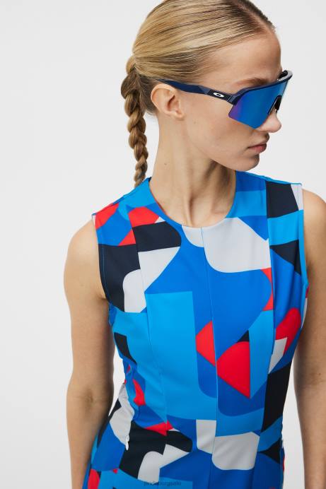 Women J.Lindeberg Grey Big Bridge Jasmin Print Dress Clothing 8R621648