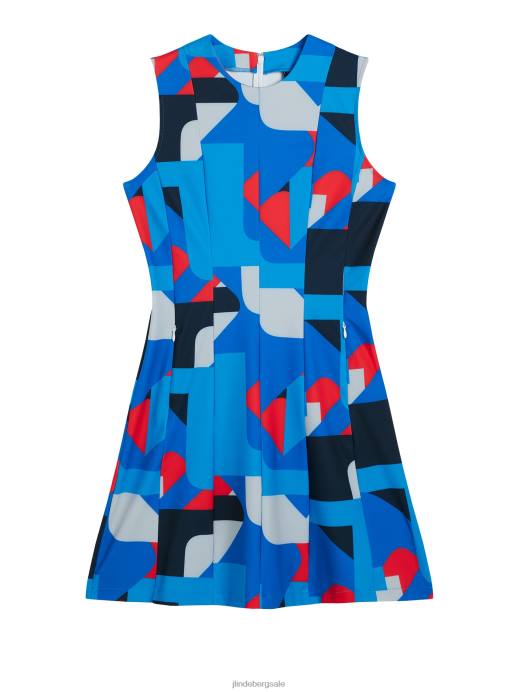 Women J.Lindeberg Grey Big Bridge Jasmin Print Dress Clothing 8R621648