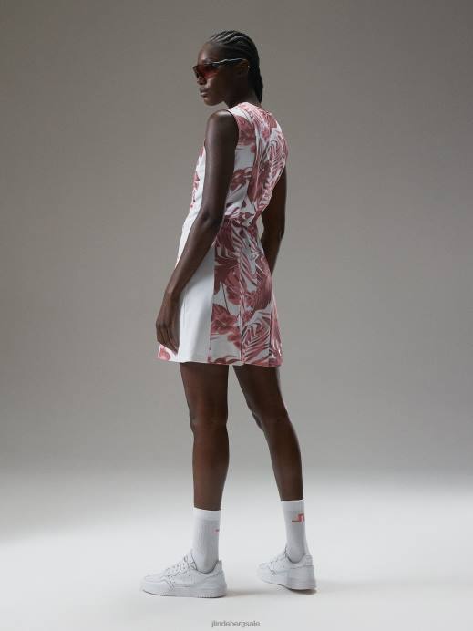 Women J.Lindeberg Hibiscus Pink Jasmin Print Dress Clothing 8R621685