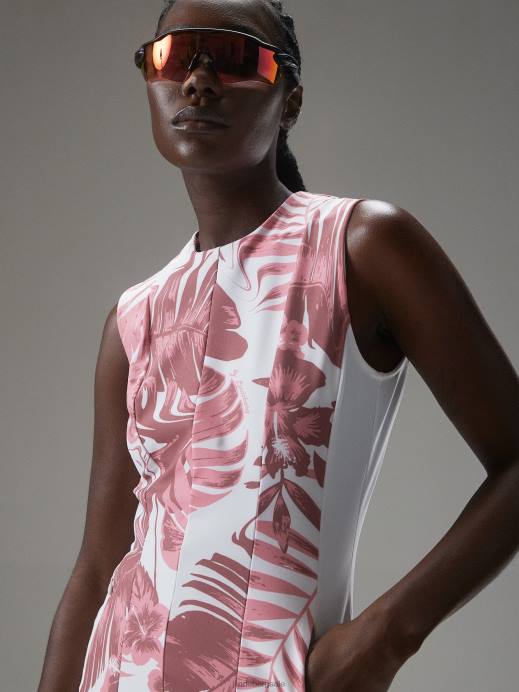 Women J.Lindeberg Hibiscus Pink Jasmin Print Dress Clothing 8R621685