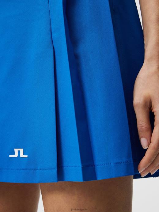 Women J.Lindeberg Lapis Blue Sierra Pleat Skirt Clothing 8R621669
