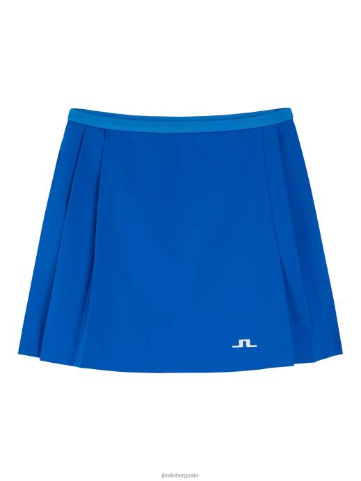 Women J.Lindeberg Lapis Blue Sierra Pleat Skirt Clothing 8R621669