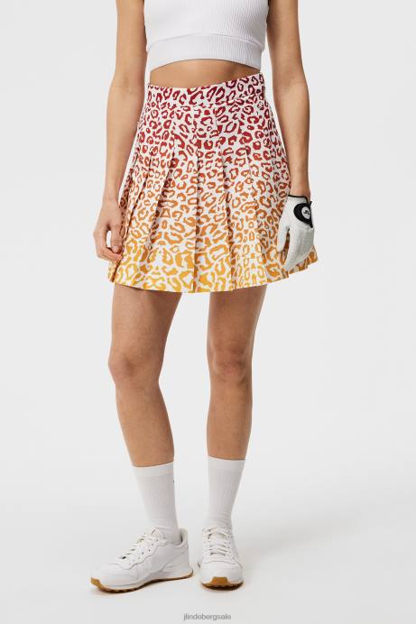 Women J.Lindeberg Leo Reflect Sunset Adina Leo Print Skirt Clothing 8R621619