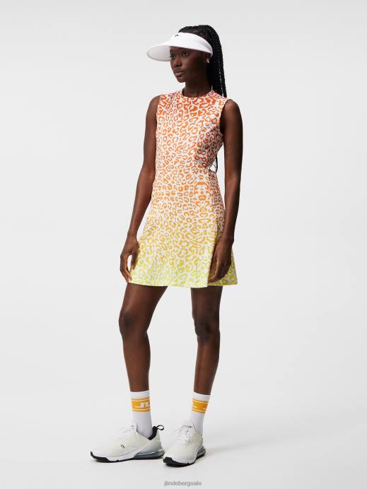 Women J.Lindeberg Leo Reflect Sunset Jasmin Print Dress Clothing 8R621647