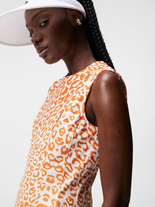 Women J.Lindeberg Leo Reflect Sunset Jasmin Print Dress Clothing 8R621647