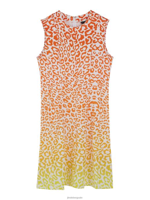 Women J.Lindeberg Leo Reflect Sunset Jasmin Print Dress Clothing 8R621647