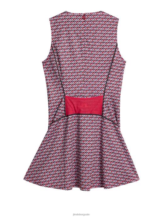 Women J.Lindeberg Micro Bridge Rose Red Helena Print Dress Clothing 8R621565