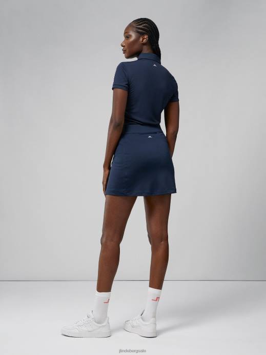 Women J.Lindeberg Navy Amelie Mid Golf Skirt Clothing 8R621691