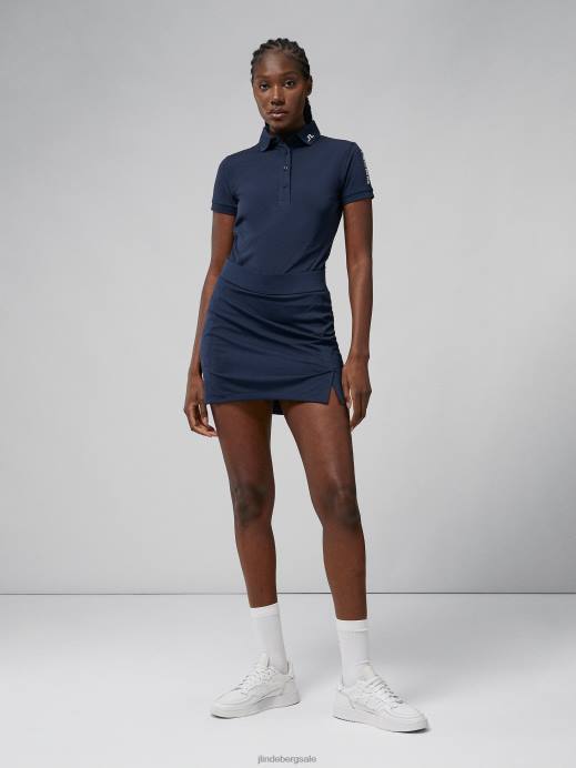 Women J.Lindeberg Navy Amelie Mid Golf Skirt Clothing 8R621691