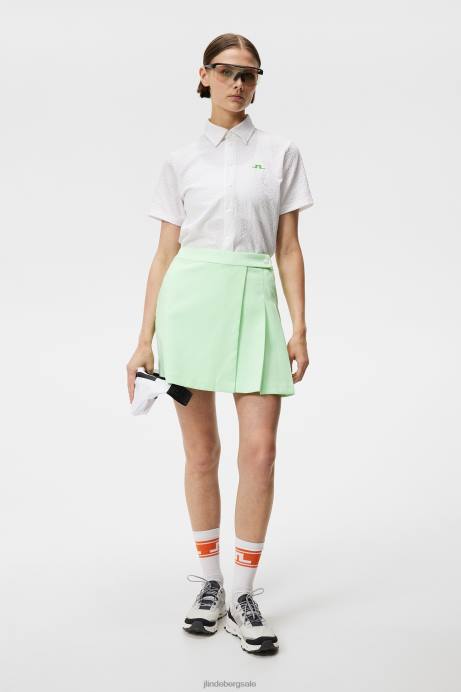 Women J.Lindeberg Patina Green Cataleya Pleated Skirt Clothing 8R621665