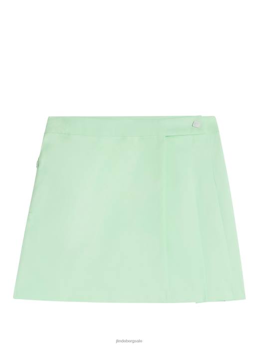 Women J.Lindeberg Patina Green Cataleya Pleated Skirt Clothing 8R621665