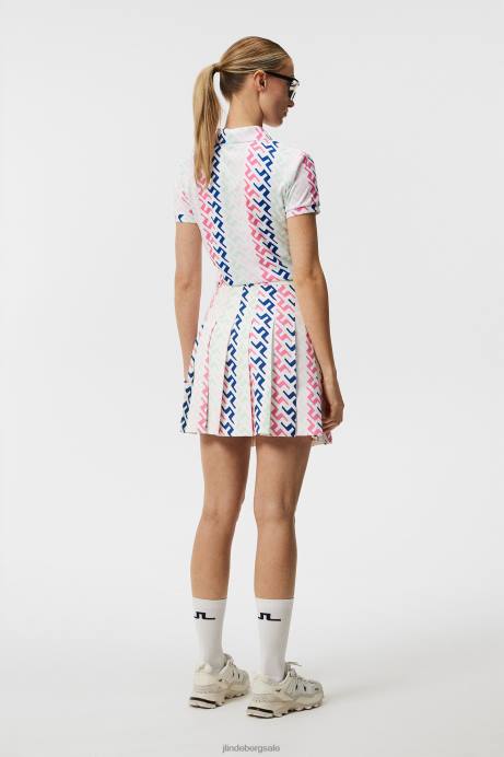 Women J.Lindeberg Pink Painted Bridge Adina Print Skirt Clothing 8R621606