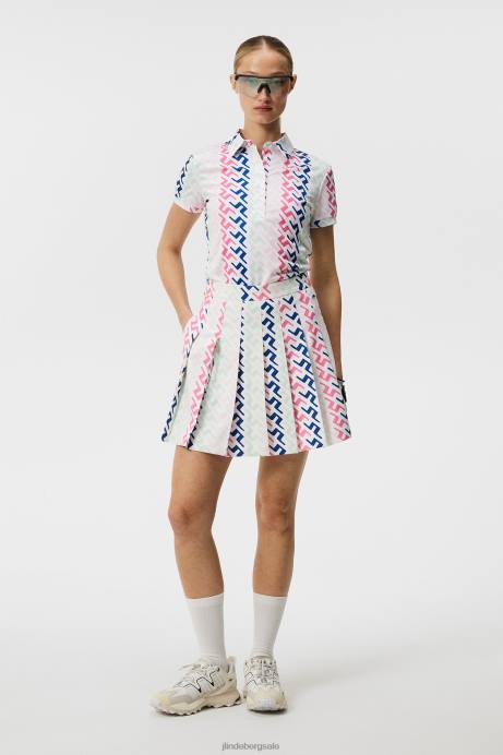 Women J.Lindeberg Pink Painted Bridge Adina Print Skirt Clothing 8R621606