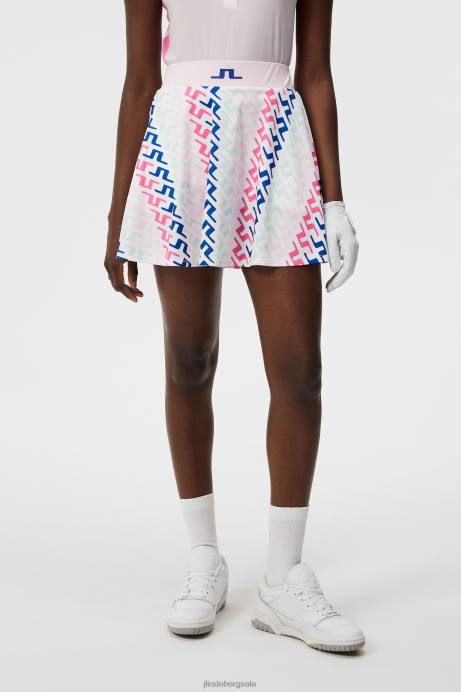 Women J.Lindeberg Pink Painted Bridge Joline Print Skirt Clothing 8R621598