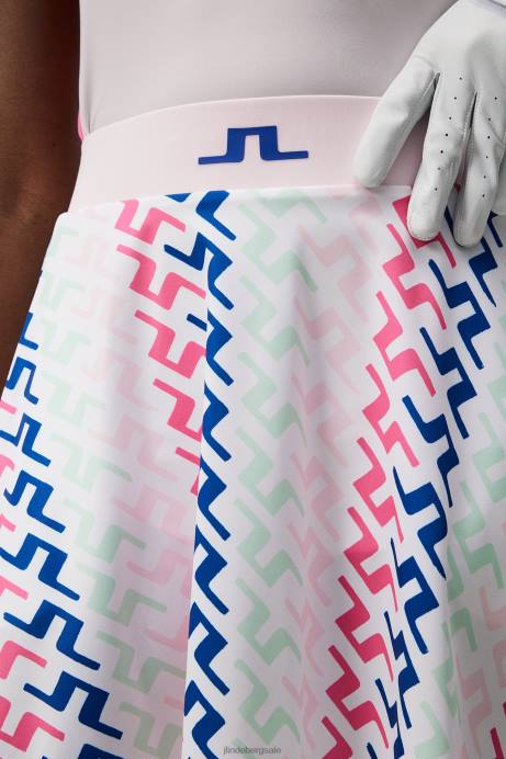 Women J.Lindeberg Pink Painted Bridge Joline Print Skirt Clothing 8R621598