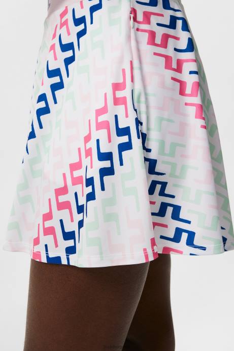 Women J.Lindeberg Pink Painted Bridge Joline Print Skirt Clothing 8R621598