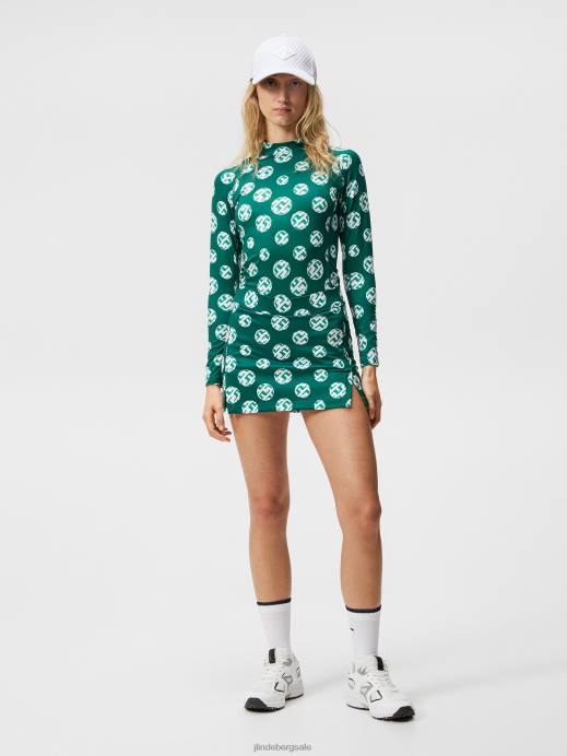 Women J.Lindeberg Rain Forest Sphere Dot Amelie Print Skirt Clothing 8R621650